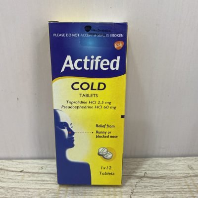 Actifed cold tabs x 12